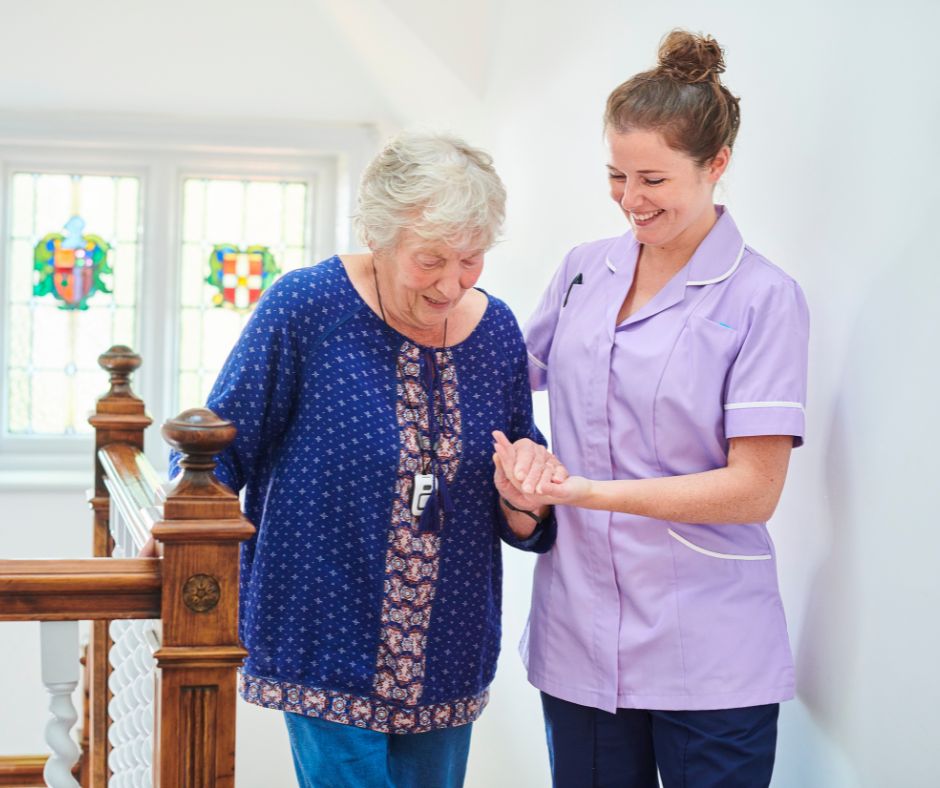caregiver help with walking